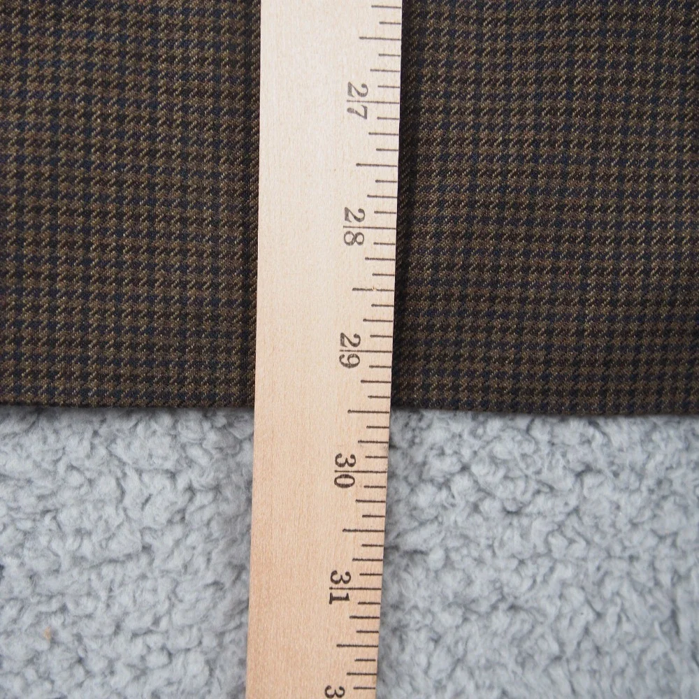 Ralph Lauren Chaps Mens Blazer 44R Brown Houndstooth Sports Coat Jacket‎